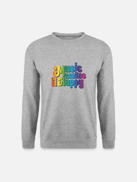 Music makes me happy - Unisex Sweatshirt - salt & pepper