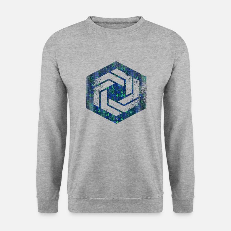 hexagon programming programmer coding geometric - Unisex Sweatshirt - salt & pepper