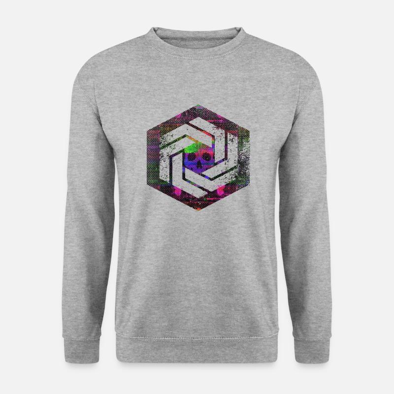hexagon programming programmer coding geometric - Unisex Sweatshirt - salt & pepper