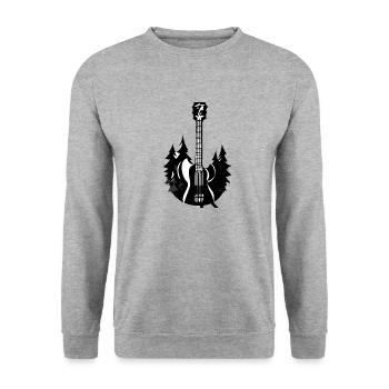 Guitarist Guitar Plucked Instrument Musical Instrument - Unisex Sweatshirt - salt & pepper - Front - Alina (178cm) & Michal (187cm)