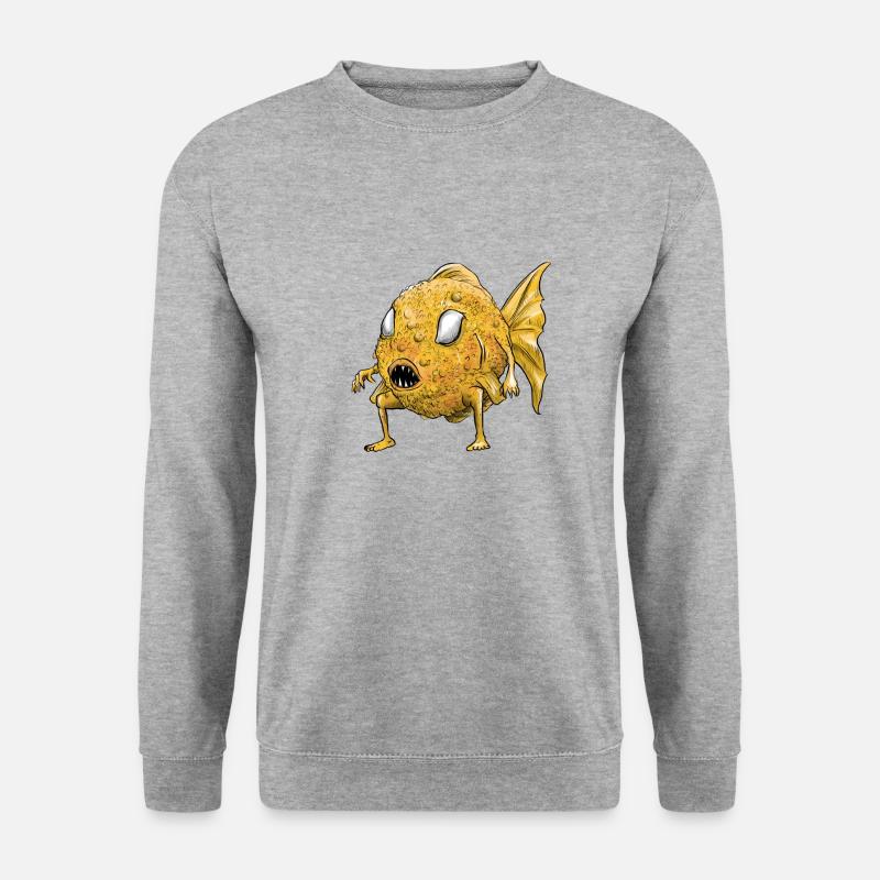 Fischklecks - Unisex Pullover - Weißgrau meliert