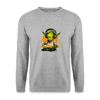 Girl Korrigan DJ2 - Sweat-shirt Unisexe - gris chiné - Devant - Alina (178cm) & Michal (187cm)