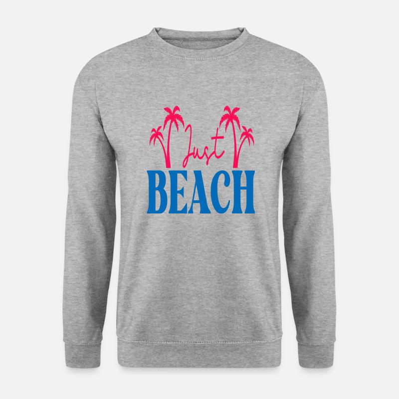 Just Beach - Unisex Pullover - Weißgrau meliert