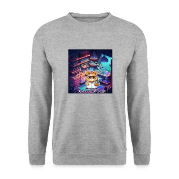 Entdecken Sie die Wunder der Wissenschaft - Unisex Pullover - Weißgrau meliert - Vorne - Alina (178cm) & Michal (187cm)
