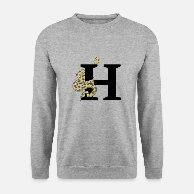 Buchstabe h Schlange - Unisex Pullover - Weißgrau meliert