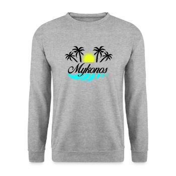 Mykonos - Unisex Pullover - Weißgrau meliert - Vorne - Alina (178cm) & Michal (187cm)
