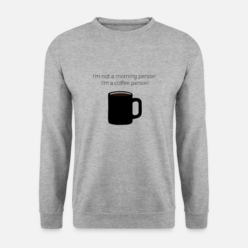 Ich bin ein Kaffeemensch - Unisex Pullover - Weißgrau meliert