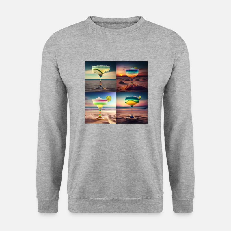Cocktails 2 Geschenk - Unisex Pullover - Weißgrau meliert
