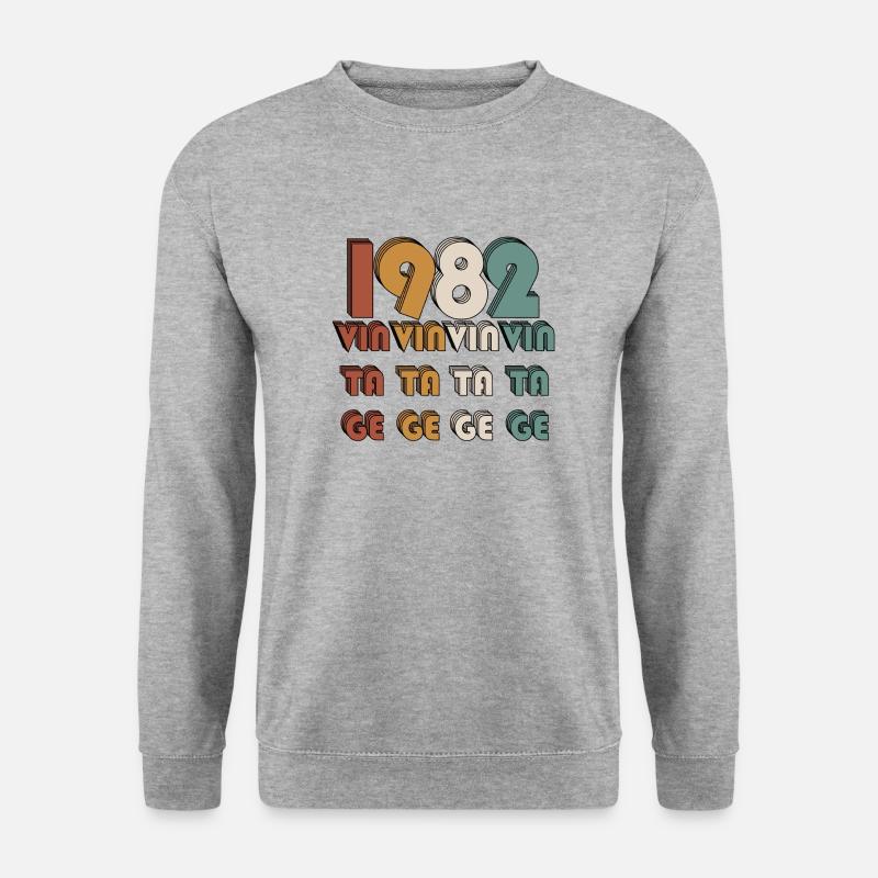 Jahrgang 1982 - Unisex Pullover - Weißgrau meliert