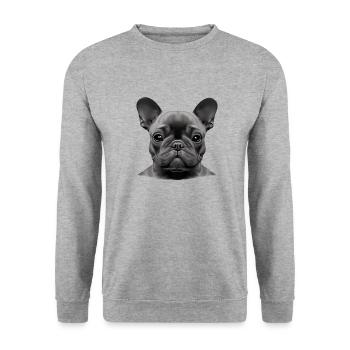 Chiens Chien bouledogue Français Chien Propriétaire - Sweat-shirt Unisexe - gris chiné - Devant - Alina (178cm) & Michal (187cm)