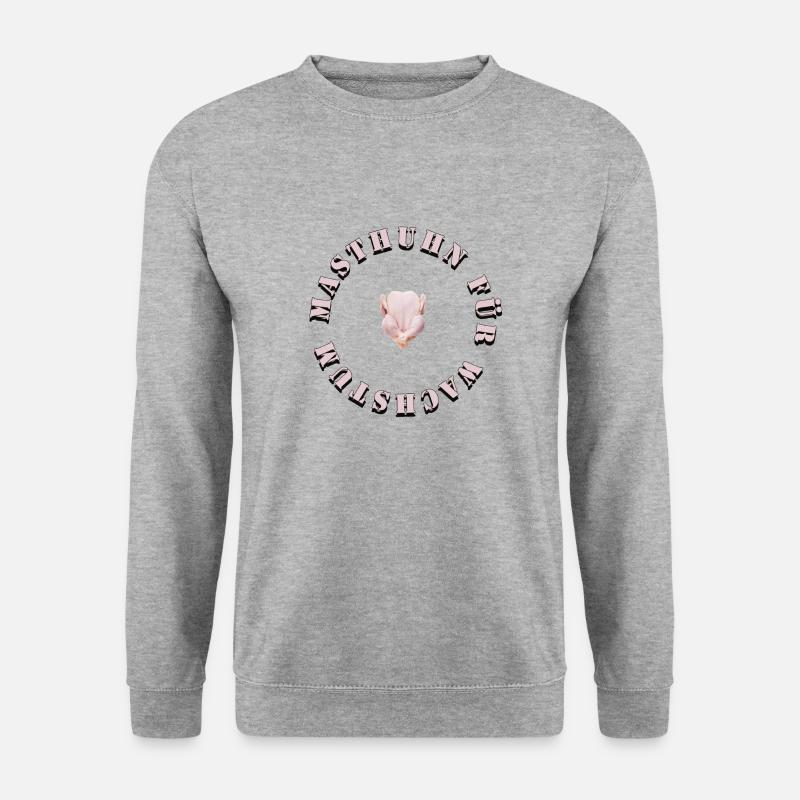 masthuhn für wachstum - Unisex Pullover - Weißgrau meliert