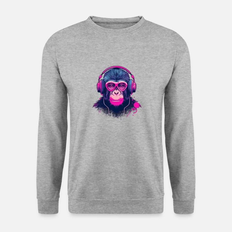 Monkey Beats - Unisex Sweatshirt - salt & pepper