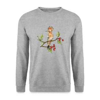 Oiseau coloré - Sweat-shirt Unisexe - gris chiné - Devant - Alina (178cm) & Michal (187cm)