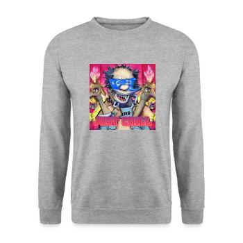 Picsart 23 04 16 20 29 46 213 - Unisex Pullover - Weißgrau meliert - Vorne - Alina (178cm) & Michal (187cm)