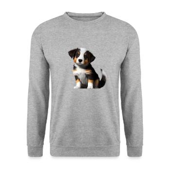 Chien de berger australien Propriétaire Chiot - Sweat-shirt Unisexe - gris chiné - Devant - Alina (178cm) & Michal (187cm)