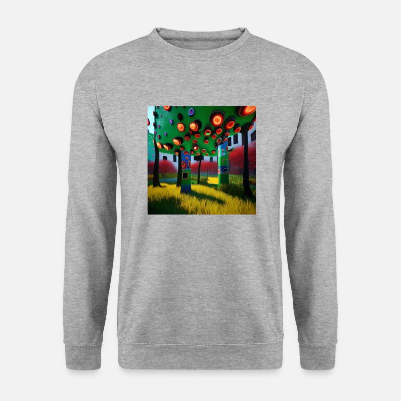 Farbenbaum - Unisex Pullover - Weißgrau meliert
