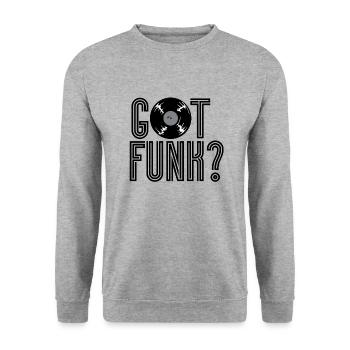 Got Funk Vinyl DJ Gift - Sweat-shirt Unisexe - gris chiné - Devant - Alina (178cm) & Michal (187cm)