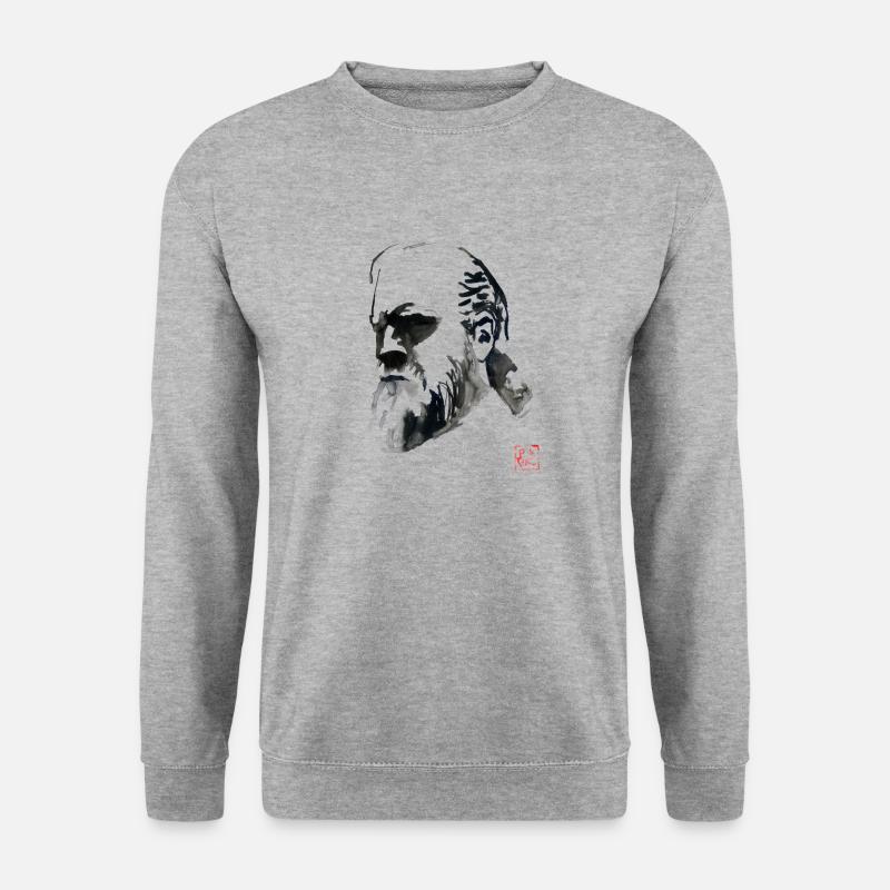 Selbstbildnis - Unisex Pullover - Weißgrau meliert