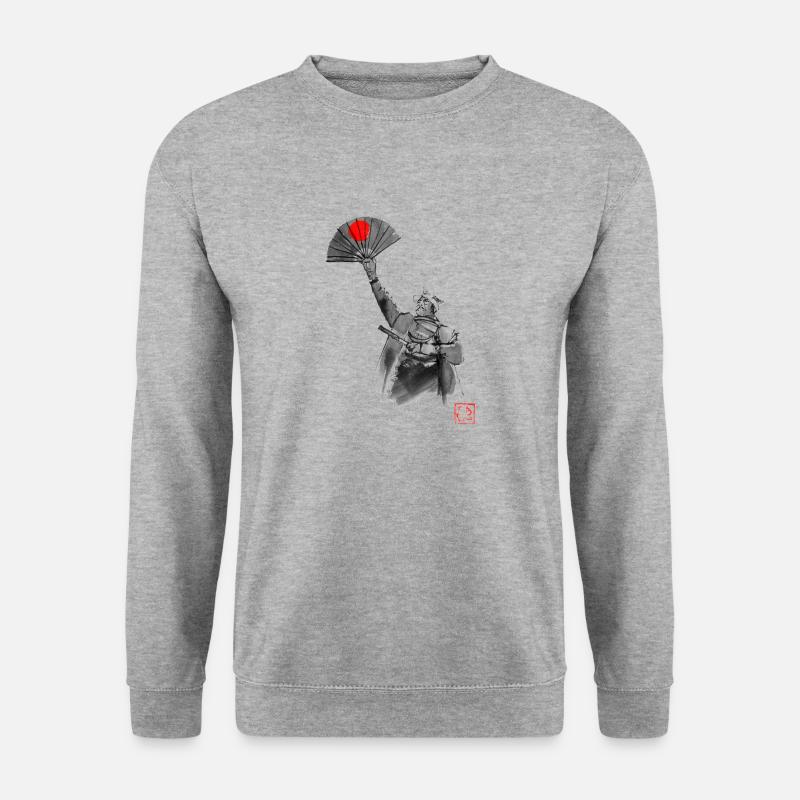 Kopf hoch, Shogun - Unisex Pullover - Weißgrau meliert