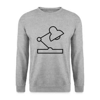 desk lamp - Unisex Sweatshirt - salt & pepper - Front - Alina (178cm) & Michal (187cm)