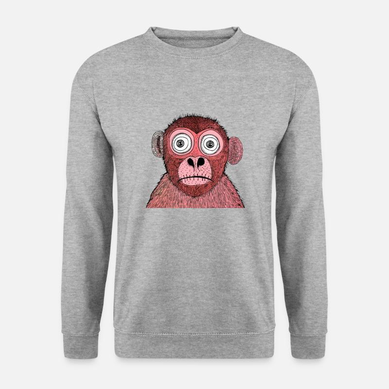 Hilarious Red Monkey Stare-Off - Unisex Sweatshirt - salt & pepper