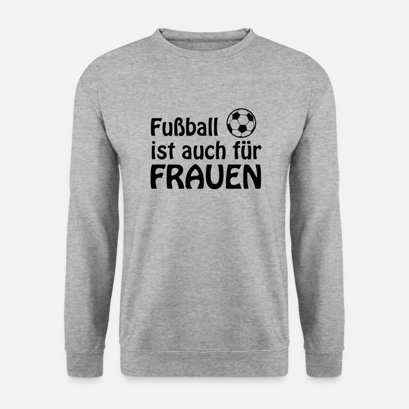 Fußball Soccer - Unisex Pullover - Weißgrau meliert