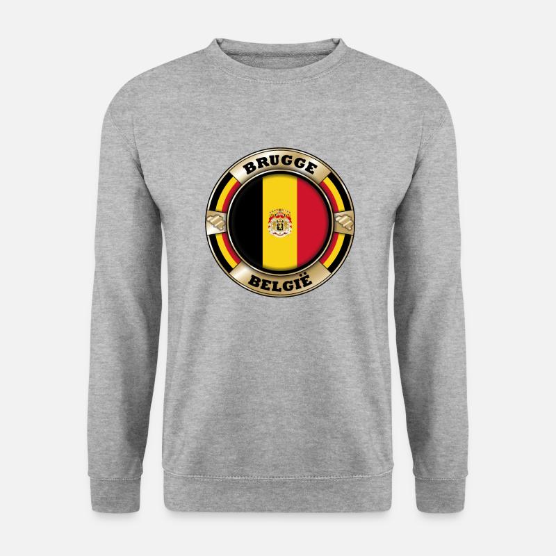 Brügge België - Unisex Pullover - Weißgrau meliert