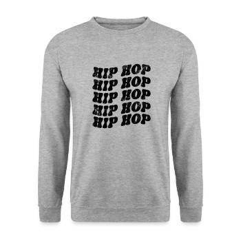 Hip Hop Rap - Unisex Pullover - Weißgrau meliert - Vorne - Alina (178cm) & Michal (187cm)