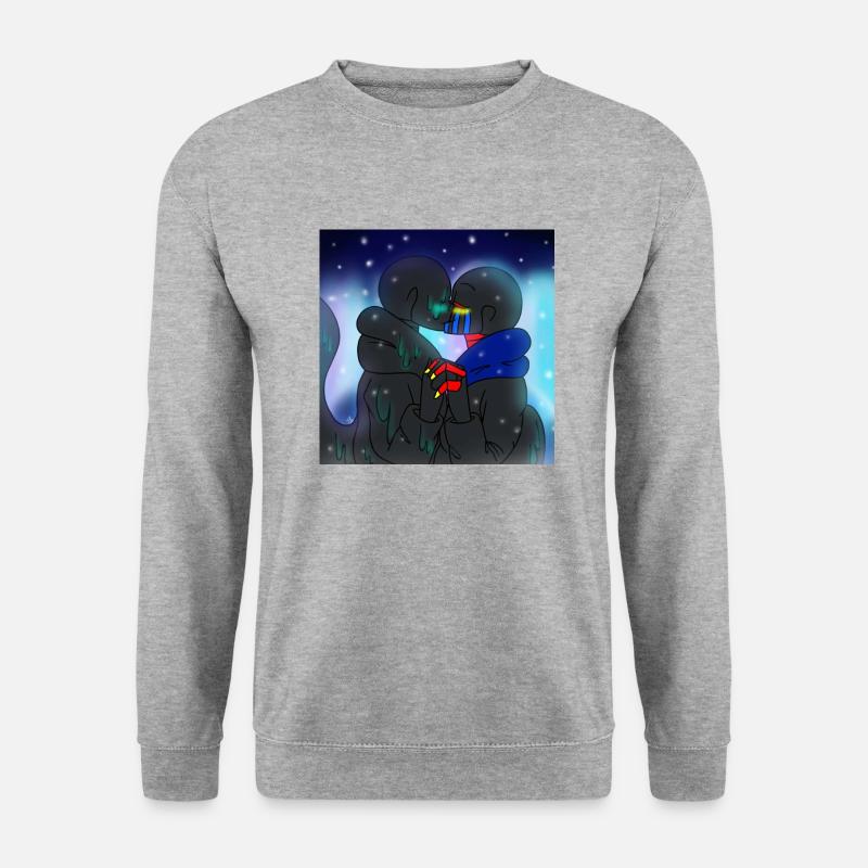 ruru kiss picture - Unisex Pullover - Weißgrau meliert