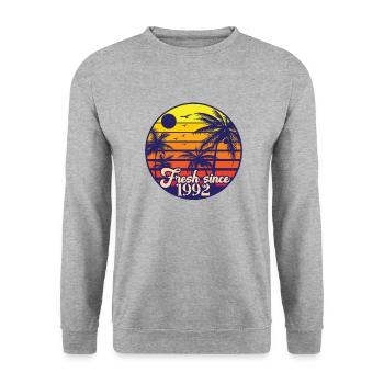 Millésime 1992 - Sweat-shirt Unisexe - gris chiné - Devant - Alina (178cm) & Michal (187cm)