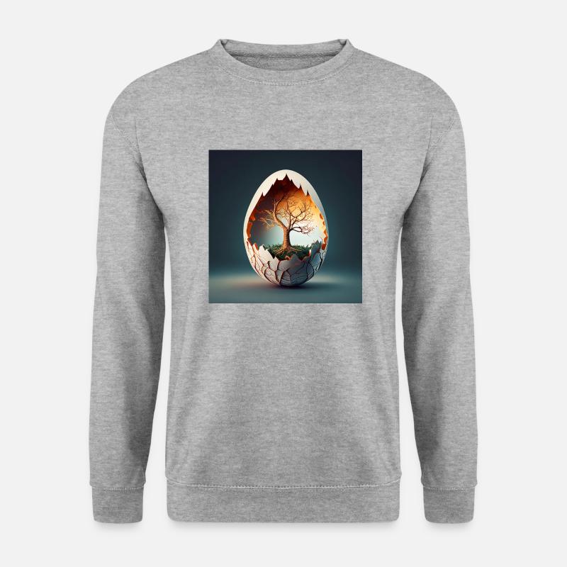 Tree in egg - Unisex Sweatshirt - salt & pepper