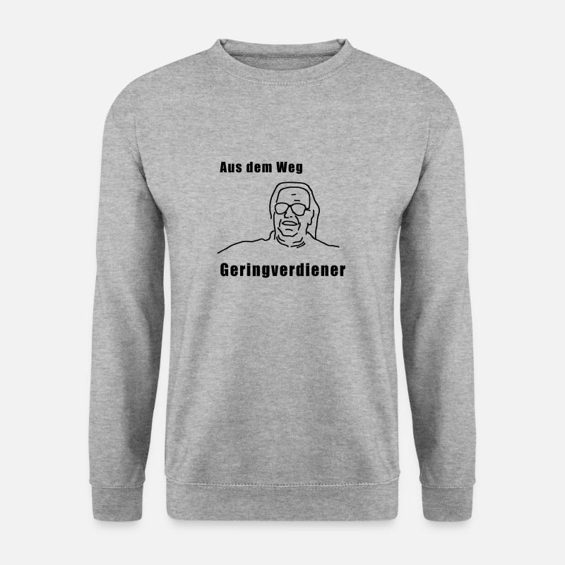 Aus dem Weg Geringverdiener - Unisex Pullover - Weißgrau meliert