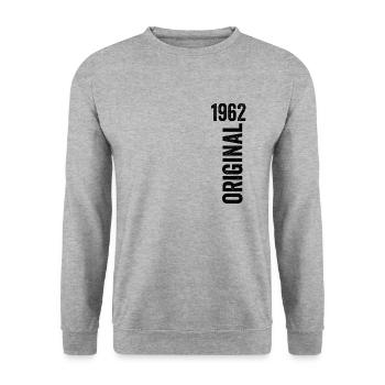 1962 Original Birthday Gift 1962 - Unisex Sweatshirt - salt & pepper - Front - Alina (178cm) & Michal (187cm)