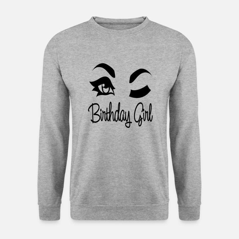 Birthday Girl - Unisex Pullover - Weißgrau meliert