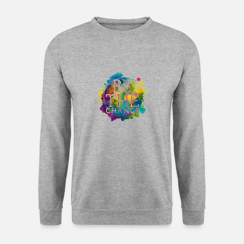 Sei die Veränderung - Unisex Pullover - Weißgrau meliert