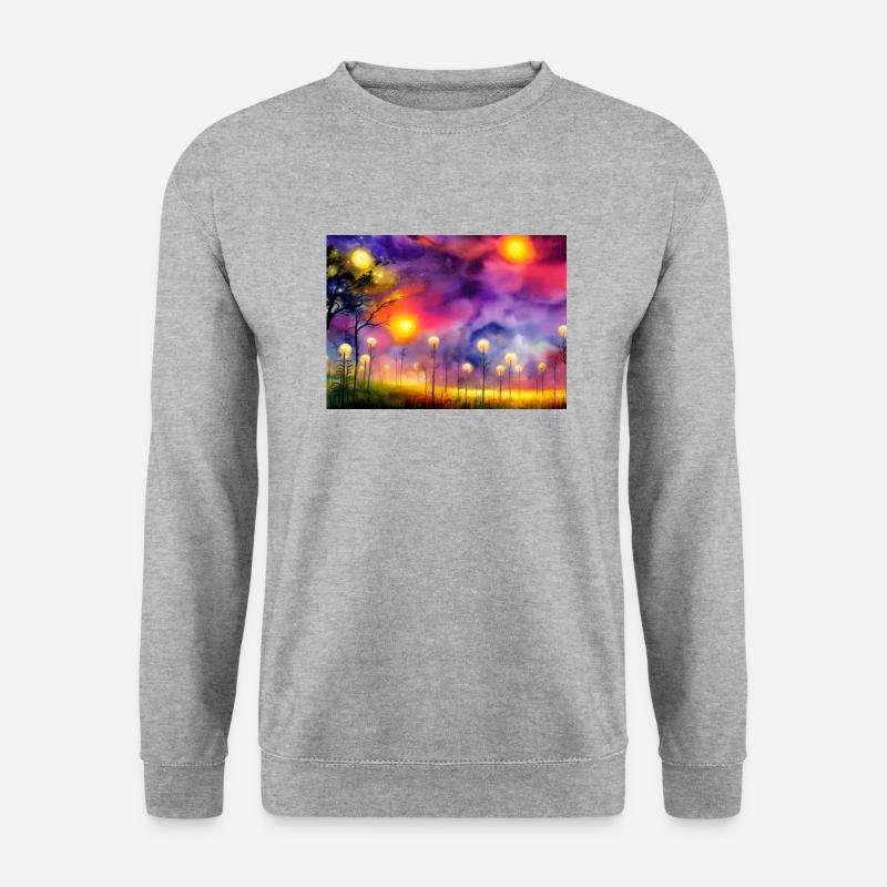 Sternennacht - Unisex Pullover - Weißgrau meliert