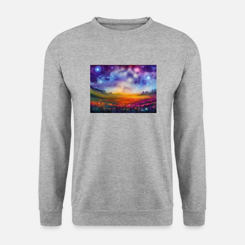 Sternennacht - Unisex Pullover - Weißgrau meliert