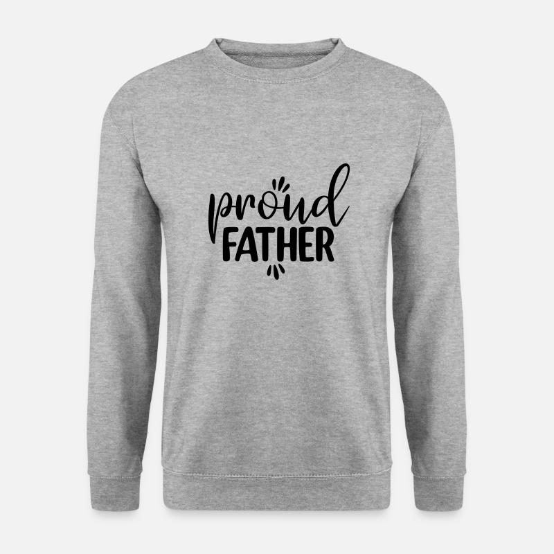 Proud Father - Unisex Pullover - Weißgrau meliert
