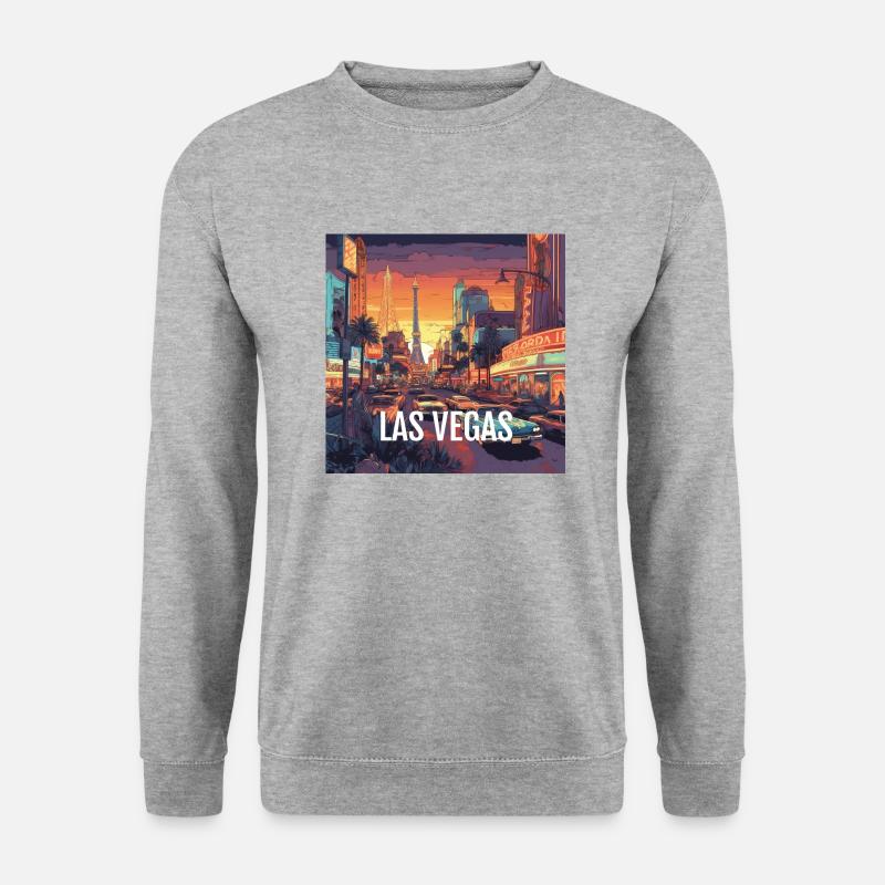 Las Vegas - Unisex Pullover - Weißgrau meliert
