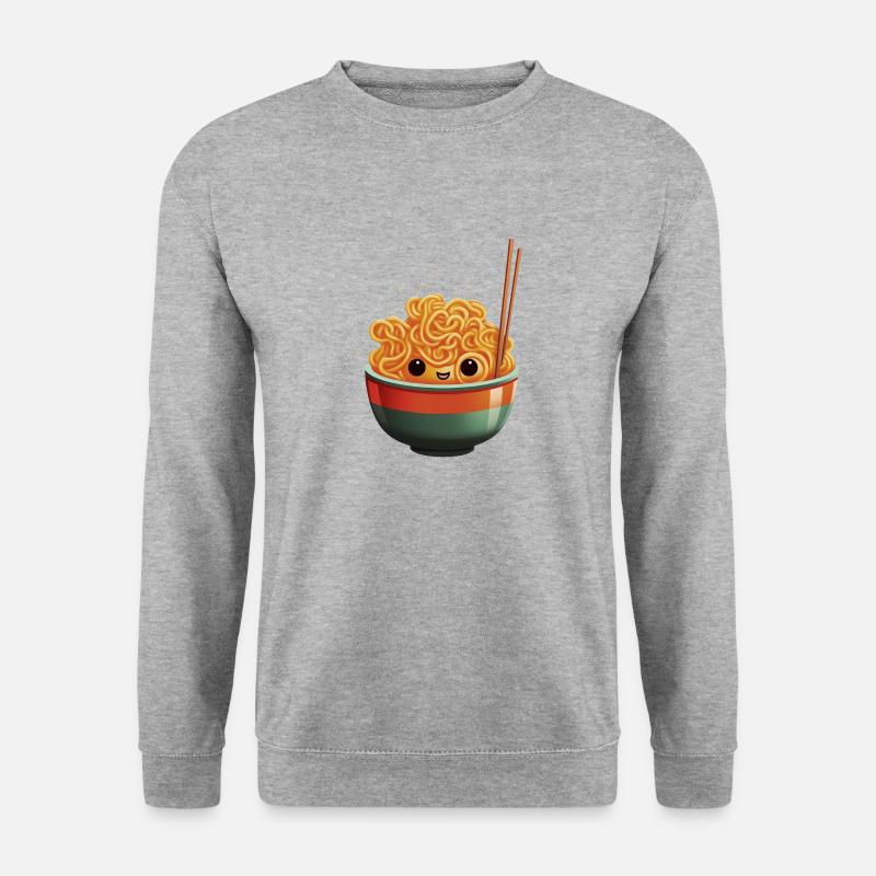 Süße Ramen Suppe - Unisex Pullover - Weißgrau meliert