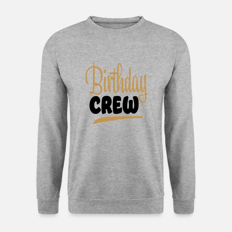 Birthday Crew - Unisex Pullover - Weißgrau meliert
