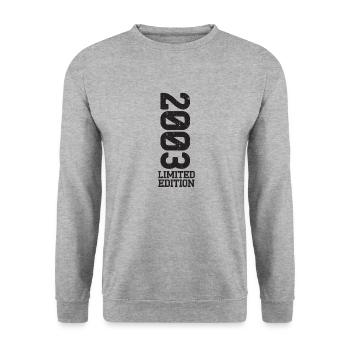Millésime 2003 - Sweat-shirt Unisexe - gris chiné - Devant - Alina (178cm) & Michal (187cm)