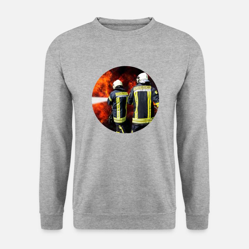 Brandbekämpfung - Unisex Pullover - Weißgrau meliert