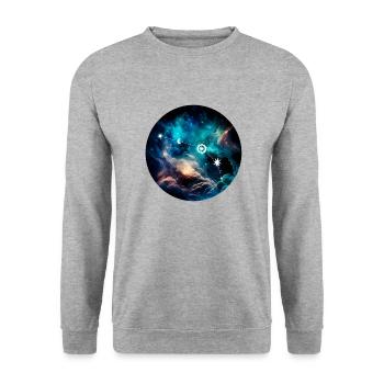 Sternzeichen Widder - Unisex Pullover - Weißgrau meliert - Vorne - Alina (178cm) & Michal (187cm)
