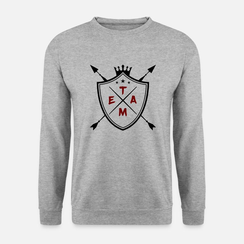 team wappen - Unisex Pullover - Weißgrau meliert
