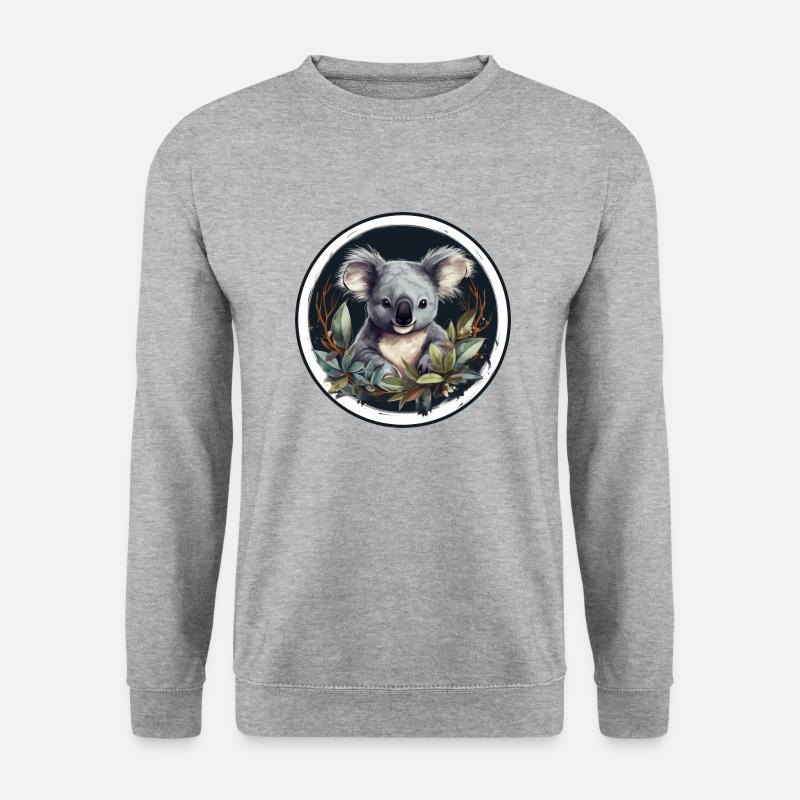 Süßer Koala - Unisex Pullover - Weißgrau meliert