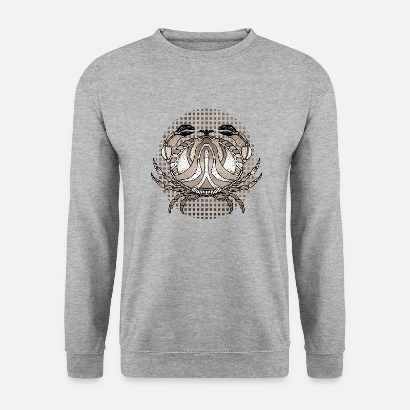 Krebs - Unisex Pullover - Weißgrau meliert