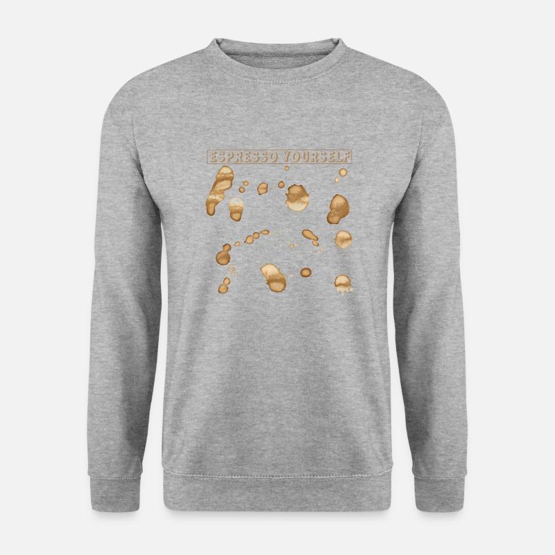 Espresso selber machen - Unisex Pullover - Weißgrau meliert