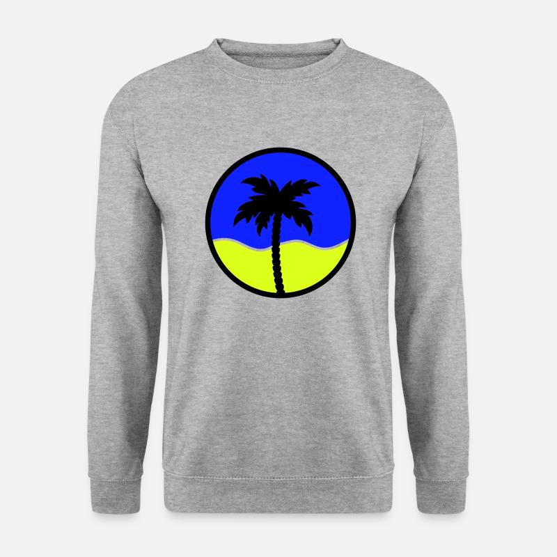 palme - Unisex Pullover - Weißgrau meliert