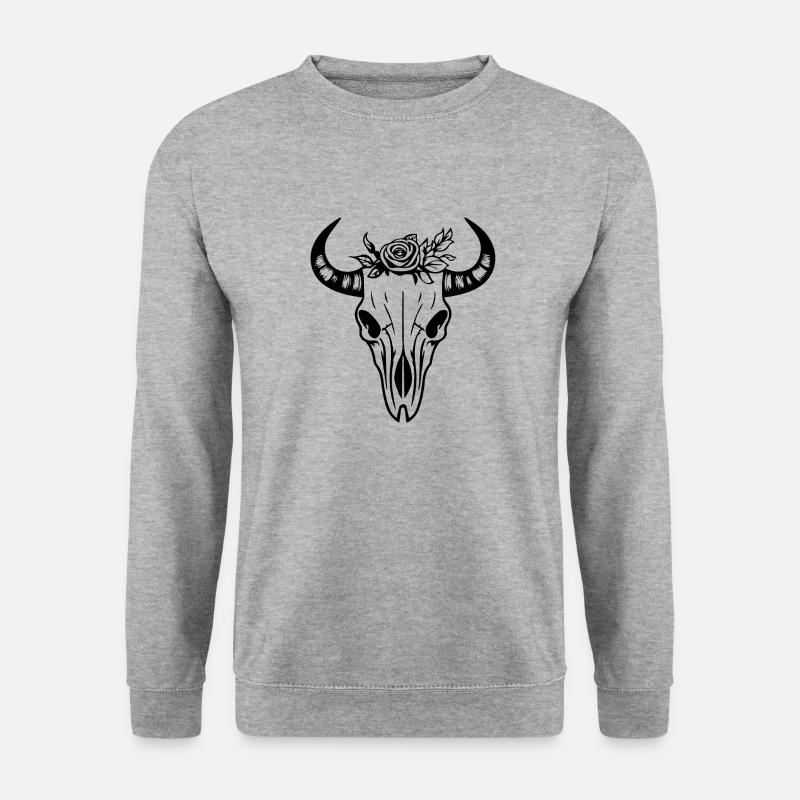 Cow Skull Boho - Unisex Sweatshirt - salt & pepper
